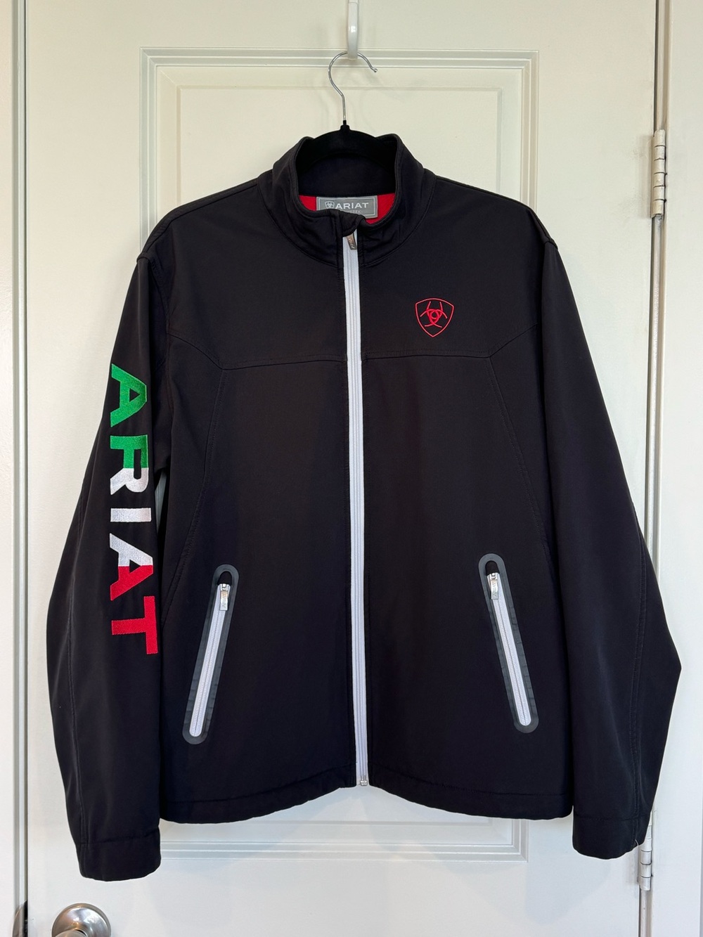 Ariat Team Mexico Softshell Jacket Black Green White Red Size Medium